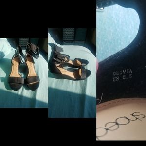 Strappy wedge heel